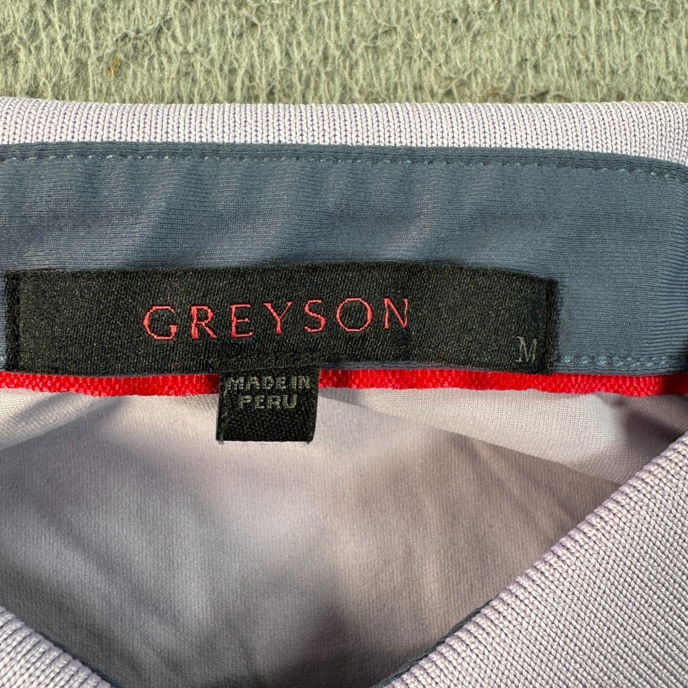 Greyson Polo Shirt Womens Medium Purple Ocean Reef Golf Club Performance Stretch - Picture 3 of 12